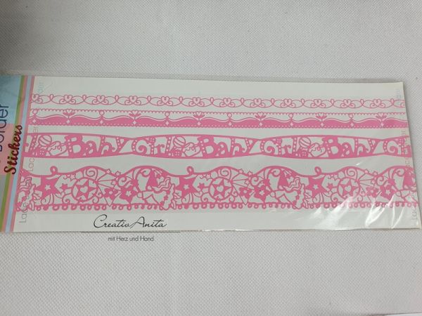 Bordürensticker Baby rosa - Bordüren, Borte, Lace
